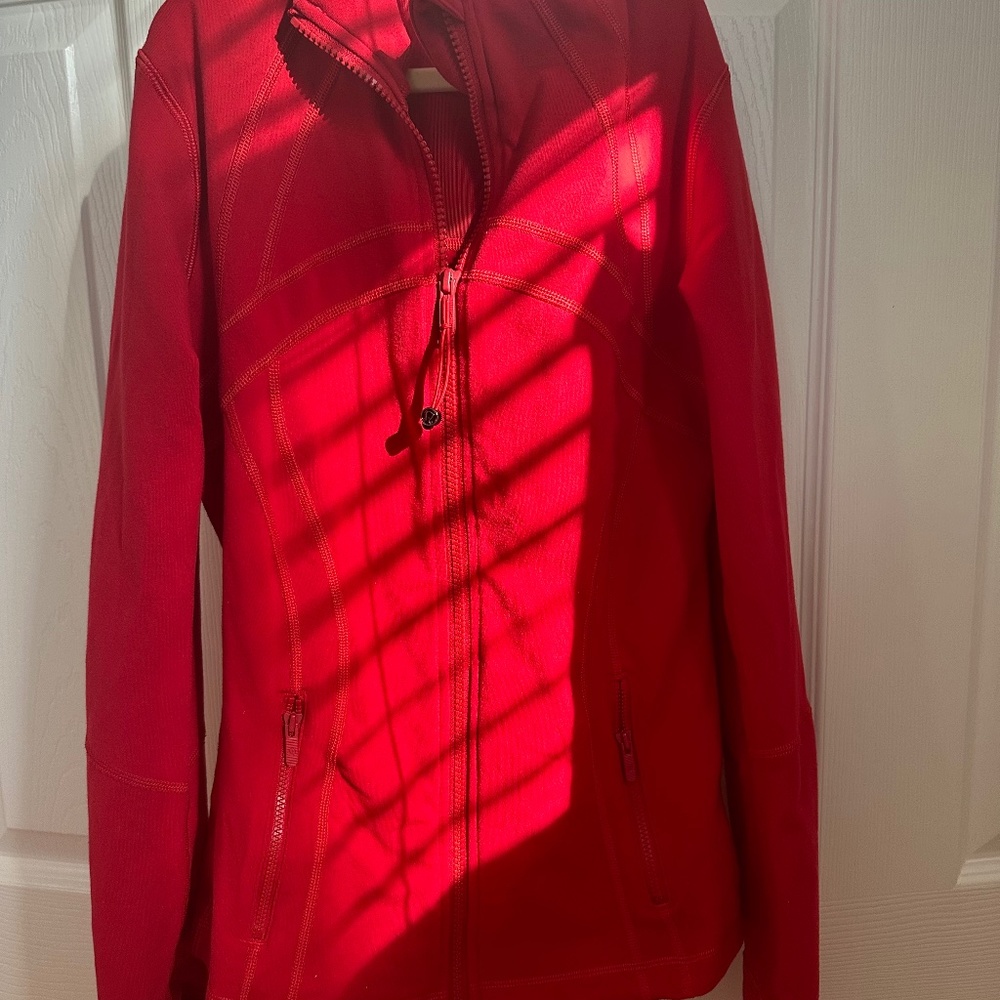 Red Lululemon Define Jacket size 4